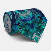 Blaue Mandala-Hals-Krawatte Krawatte (Gerollt)