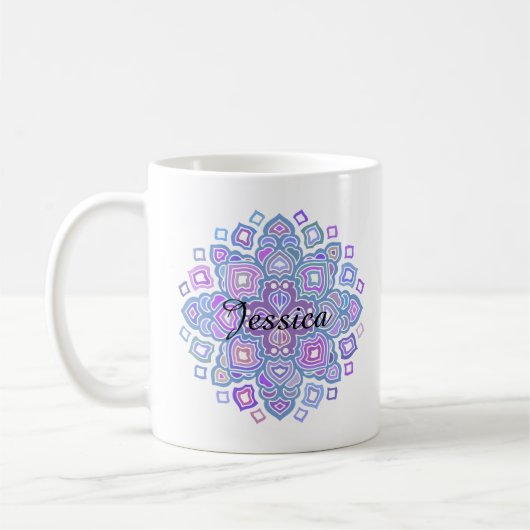 Blaue Mandala Kaffeetasse (Links)
