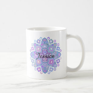 Blaue Mandala Kaffeetasse