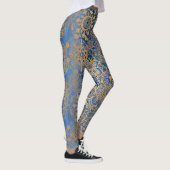 Blaue Mandala-Muster Leggings (Rechts)