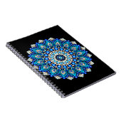 Blaue Mandala-Schürze mit Boho-Blumenmuster Notizblock (Rechte Seite)