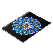 Blaue Mandala-Schürze mit Boho-Blumenmuster Notizblock (Linke Seite)