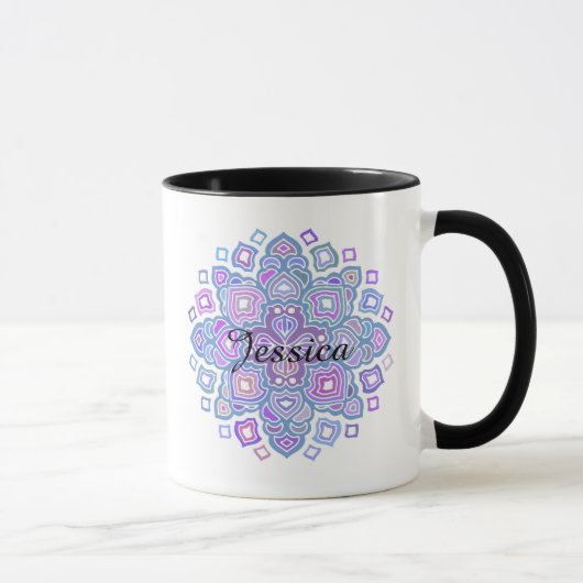 Blaue Mandala Tasse (Rechts)