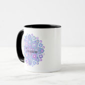 Blaue Mandala Tasse (Vorderseite Links)