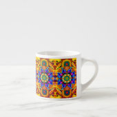Blaue Mandala-Wasserflasche Espressotasse (Rechts)