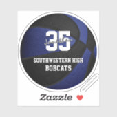 Blaue Mannschaft Basketball Aufkleber (Blatt)