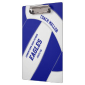 Blaue Mannschaft Farben Volleyballtrainer Klemmbrett (Links)