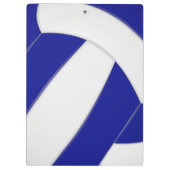 Blaue Mannschaft Farben Volleyballtrainer Klemmbrett (Rückseite)