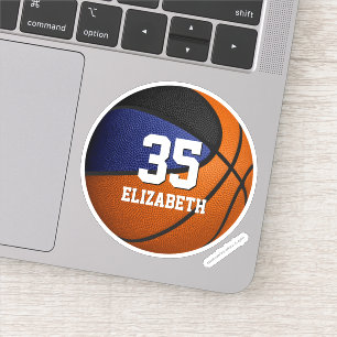 Blaue Mannschaft für Jungs Basketball Aufkleber