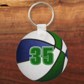 Blaue Mannschaft: Jungs-Basketball Schlüsselanhänger (Rückseite)