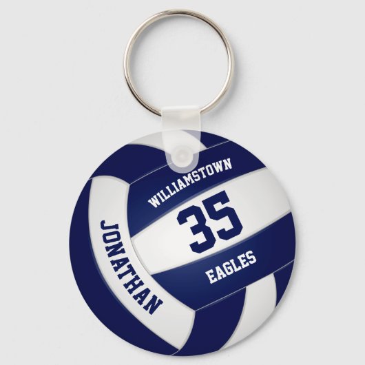 Blaue Mannschaft Jungs Mädchen Volleyball Schlüsselanhänger (Vorderseite)