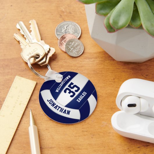 Blaue Mannschaft Jungs Mädchen Volleyball Schlüsselanhänger (Schreibtisch)