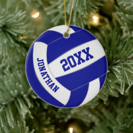 Blaue Mannschaft Mädchen Sport Volleyball Keramik Ornament