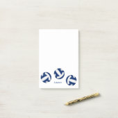 Blaue Mannschaft: Volleyballsportler oder Trainer Post-it Klebezettel (Auf Schreibtisch)