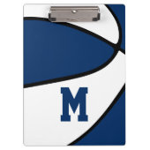 Blaue Mannschaftsfarben Basketball-Trainer-Varieté Klemmbrett (Vorderseite)