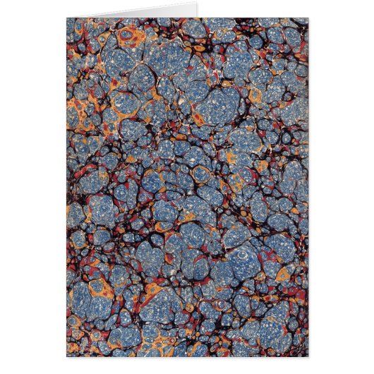 Blaue Marbour Papier Muster Vielen Dank Karten (Vorne)