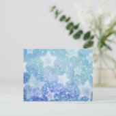 Blaue Märchenstaubkarte Postkarte (Stehend Vorderseite)