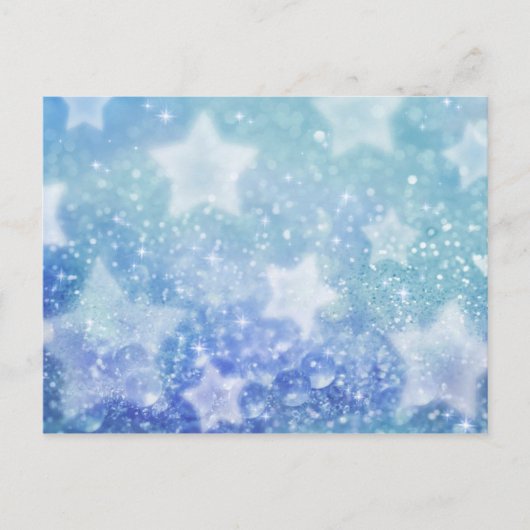 Blaue Märchenstaubkarte Postkarte (Vorderseite)