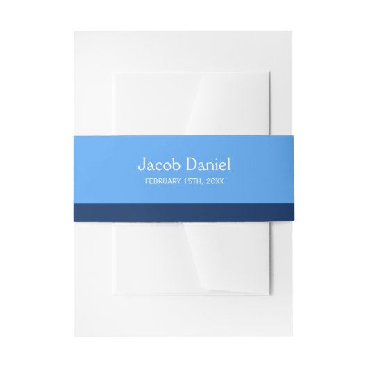 Blaue Marine Bar Mitzvah Einladungsbanderole (Vorderseite Beispiel)