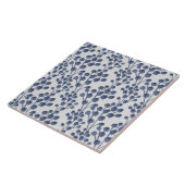 Blaue Marine Botanik Fliese (Seite)