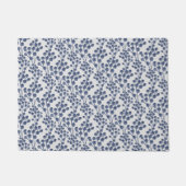 Blaue Marine botanisch Fußmatte (Vorderseite)