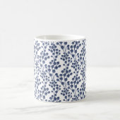 Blaue Marine botanisch Kaffeetasse (Mittel)