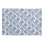 Blaue Marine botanisch Kissenbezug (Rückseite)