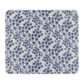 Blaue Marine botanisch Schneidebrett (Vorderseite)