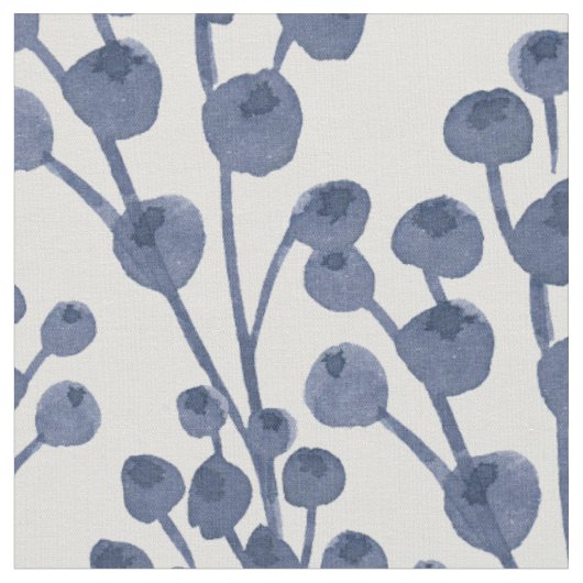 Blaue Marine botanisch Stoff (Nahaufnahme)