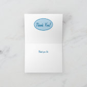 Blaue Marine-Camouflage-Tarnung danken Ihnen Dankeskarte (Innenseite)