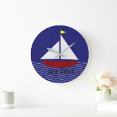 Blaue Marine Große Wanduhr (Zuhause)