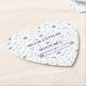Blaue Marine-Trend-Blumen Blumenmuster-Hochzeit Untersetzer (angewinkelt)