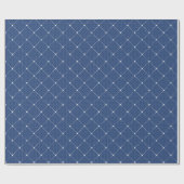 Blaue Marineinfanterie, weiße Sage Pastel Lattice Geschenkpapier (Flach)