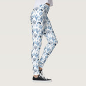 Blaue Marinekünstlerische Leggings (Rechts)