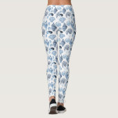 Blaue Marinekünstlerische Leggings (Rückseite)