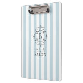 Blaue Markierungsstreifen mit Monogramm-Logo Klemmbrett (Links)