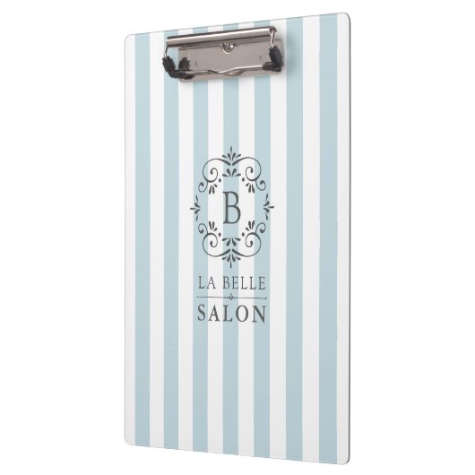 Blaue Markierungsstreifen mit Monogramm-Logo Klemmbrett (Links)