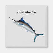 Blaue Marlin-Magnet Magnet (Vorne)
