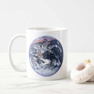 Blaue Marmelade Erde Vintage-Weltraumfoto Kaffeetasse