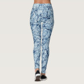 Blaue Marmor-Abstraktion Leggings (Rückseite)