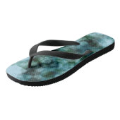 Blaue Marmor Badesandalen (Schrägansicht)