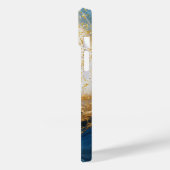 Blaue Marmor-Chic-Gold-Glitter-Monogramm Case-Mate iPhone Hülle (Rückseite / Links)