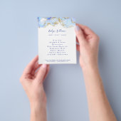 Blaue Marmor-Design-Broschüre Flyer (Gruppe)