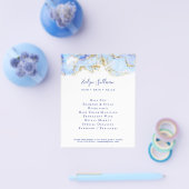 Blaue Marmor-Design-Broschüre Flyer (Einzeln)