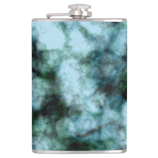 Blaue Marmor Flachmann (Vorderseite)