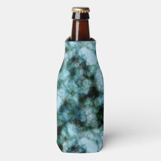 Blaue Marmor Flaschenkühler (Flaschenvorderseite)
