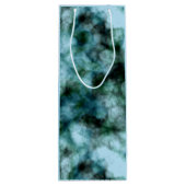 Blaue Marmor Geschenktüte Für Weinflaschen (Rückseite)