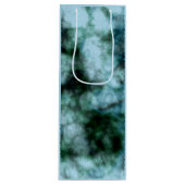 Blaue Marmor Geschenktüte Für Weinflaschen (Vorderseite)