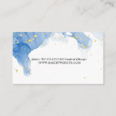 Blaue Marmor, goldfarbenes Haus - Reinigungsservic Visitenkarte (Rückseite)