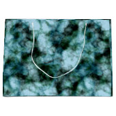 Blaue Marmor Große Geschenktüte (Vorderseite)